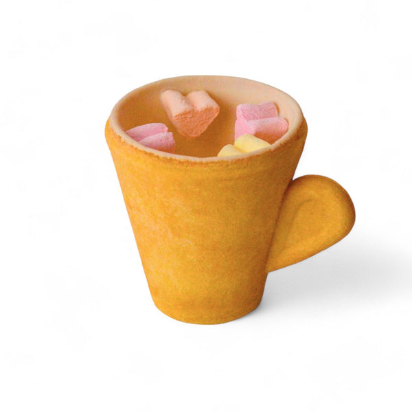 Jedlé šálky z marshmallow. Bílá čokoláda